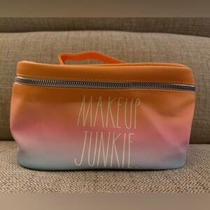 Rae Dunn Orange and Pink Cosmetic Bag